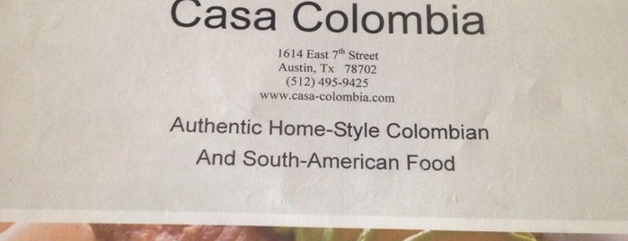 Casa Colombia is one of Austin Latin American Cuisine.