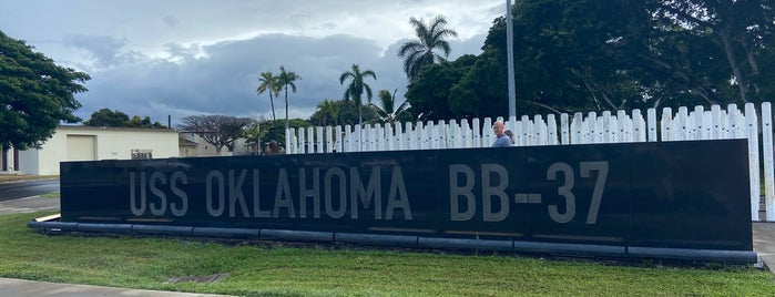 USS Oklahoma Memorial is one of WWII Historic Oahu Sites.