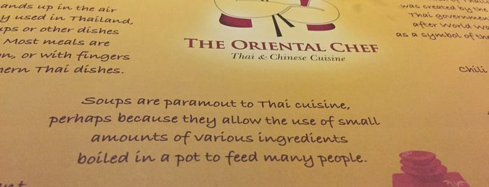 The Oriental Chef is one of Peters review of food joints.