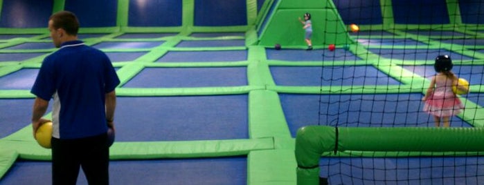 AirHeads Trampoline Arena is one of Tempat yang Disukai Nick.