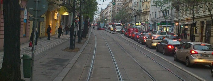 Štěpánská (tram) is one of Tramvajové zastávky v Praze (díl druhý).