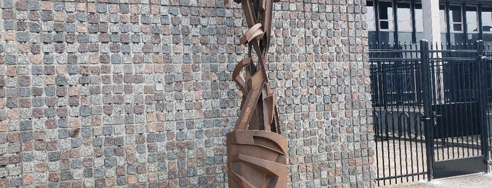 Phoenix (2021) by Adam Garey is one of Downtown Erie Sculpture Walk.