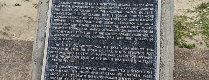 Original Site Of St Marys Orphan Asylum marker (1994) is one of GALVESTON ROADTRIP 2023.