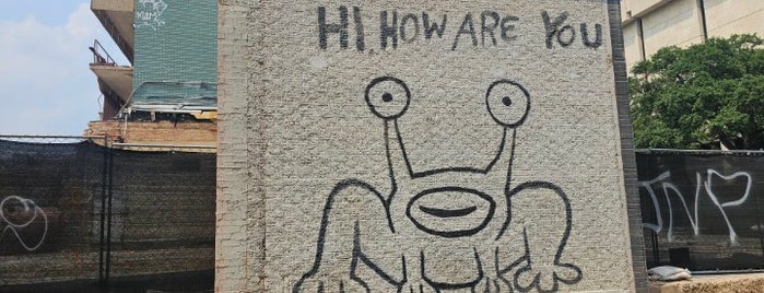 Hi How Are You? | Jeremiah the Innocent Frog. (1993) mural by Daniel Johnston is one of GALVESTON ROADTRIP 2023.