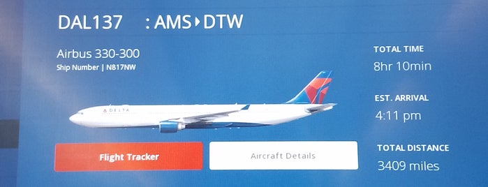 Delta Airlines Flight DL137 AMS-DTW is one of Bremen.