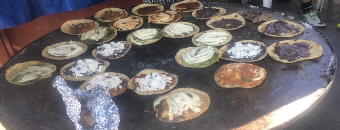 Memelas ''Doña Mago'' is one of Oaxaca comida.