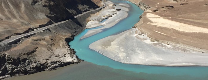 Confluence of Indus and Zanskar Rivers is one of Leh Ladakh 2023.