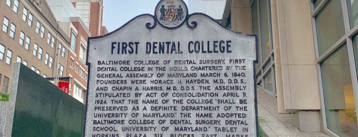 University of Maryland School of Dentistry is one of places with stuff.