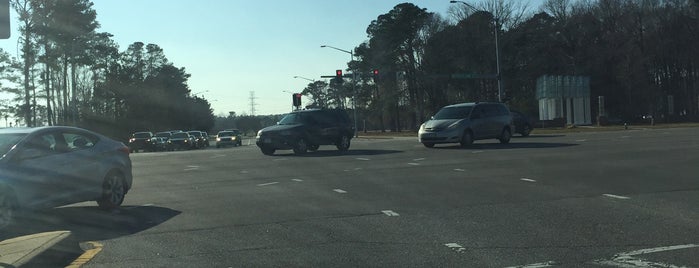 Intersection of Princess Anne Rd and Dam Neck Rd is one of VA Beach.