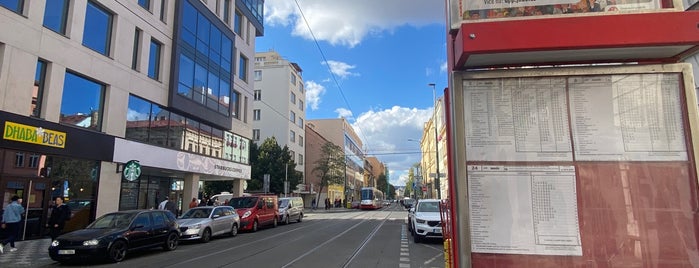 Křižíkova (tram) is one of Tramvajové zastávky v Praze.