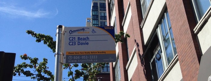 Bus Stop 50023 (C21, C23) is one of Downtown Vancouver,BC part.2.