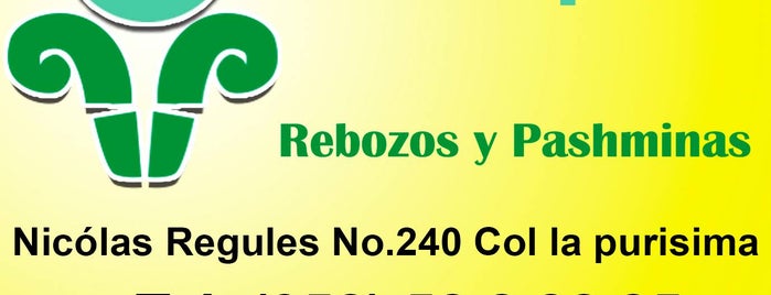 Artes Típicas Rebozos y Pashminas is one of Afiliados Soy Cliente Consentido 2014.