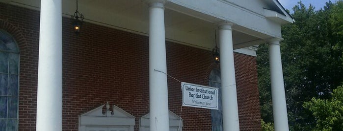 Union Institutional Baptist Church is one of Taveln 2 the ATL 2 Baptize Roger's baby Boi Troy.