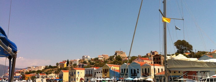 Kastellorizo Port is one of Greece/Turkey.