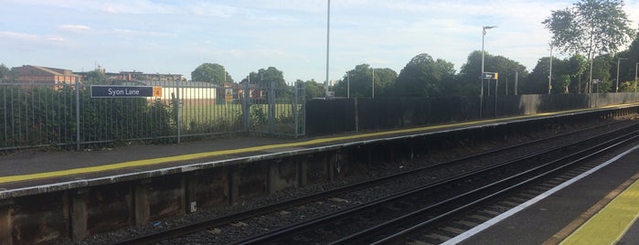 Syon Lane Railway Station (SYL) is one of Stations - NR London used.