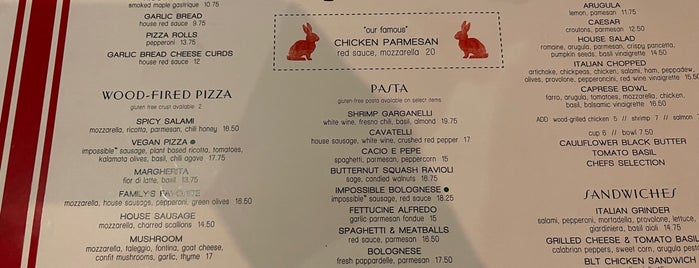 Red Rabbit is one of Italian.