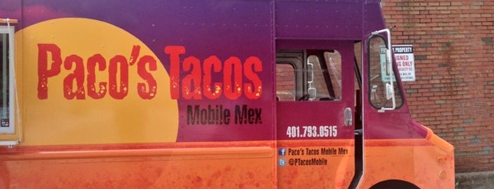Paco's Tacos Food Truck is one of RI Food Trucks & Carts.