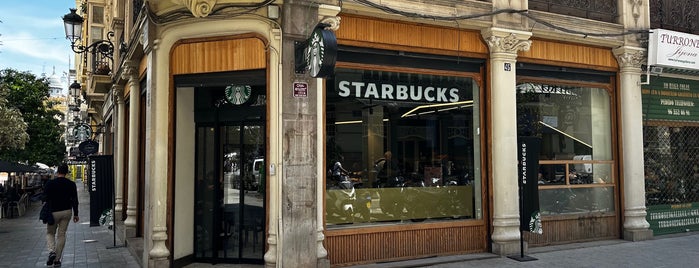 Starbucks is one of Working cafes in Valencia.