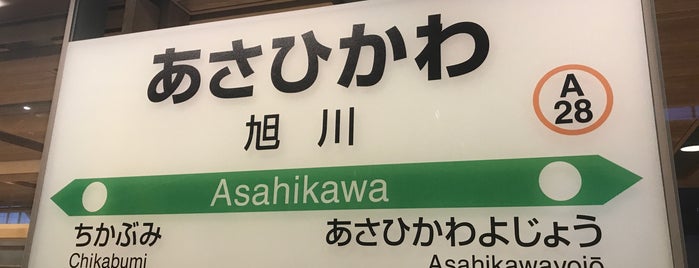Asahikawa Station (A28) is one of JR北海道 特急停車駅.
