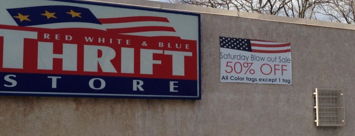 Red, White And Blue Thrift Store is one of new scenery.