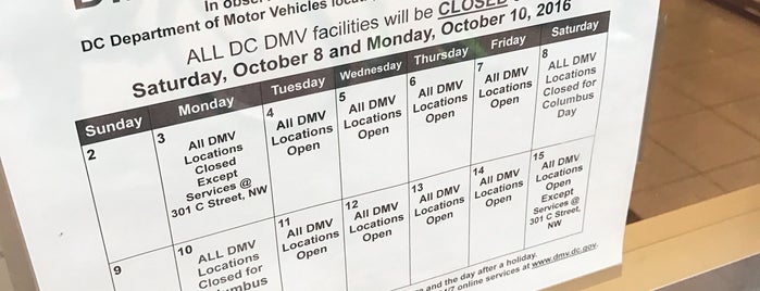 DC Department of Motor Vehicles is one of Essentials.