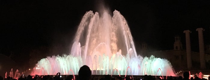 Magic Fountain of Montjuïc is one of Barcelona.