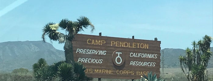 Camp Pendleton Sign on I-5 is one of Lugares favoritos de Bruce.