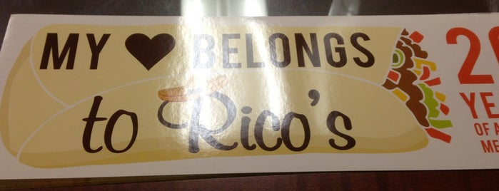 Rico's Taco Shop is one of สถานที่ที่ Ian ถูกใจ.