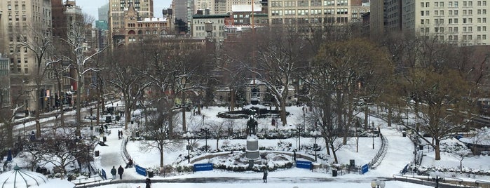 Union Square Park is one of Winter & Snowy Days in NYC.