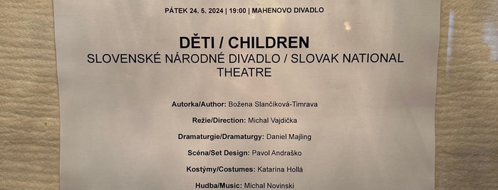 Mahenovo divadlo ND is one of Srdcový místa☕️.
