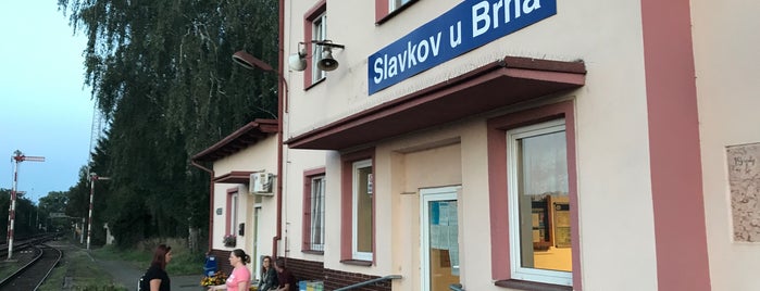 Železniční stanice Slavkov u Brna is one of Železniční stanice ČR (R-Š).