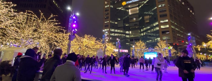 Ice skating @ Campus Martius Park is one of Detroit.