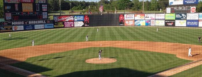 Five County Stadium is one of Raleigh, NC.