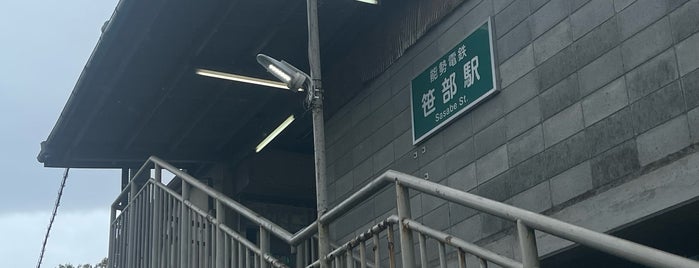 笹部駅 (NS11) is one of 都道府県境駅(民鉄).