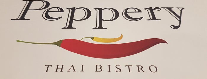 Peppery Thai Bistro is one of สถานที่ที่ Finn ถูกใจ.