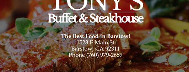 Tony's Buffet & Steakhouse is one of David'in Kaydettiği Mekanlar.