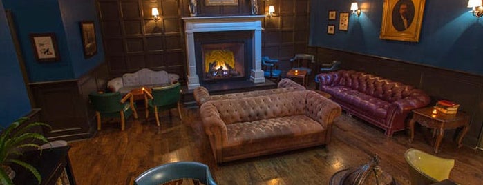 Fawkner is one of 8 Cozy Places to Sip a Cocktail by a Fireplace.