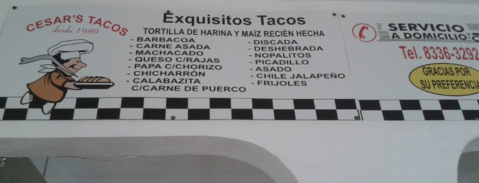 Cesar Tacos is one of Jorge Octavio’s Liked Places.