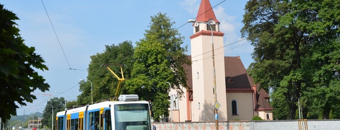 Kunčičky, kostel (tram) is one of Tramvajové zastávky v Ostravě.