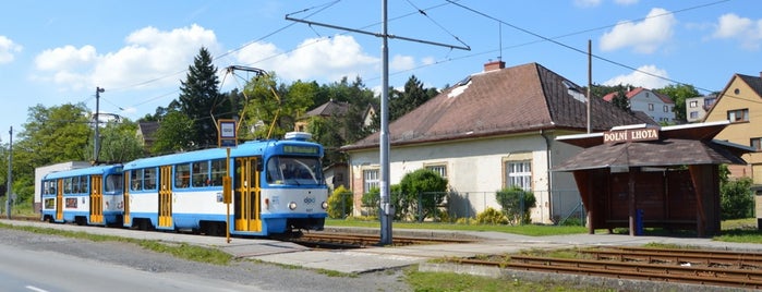 Dolní Lhota (tram) is one of Tramvajové zastávky v Ostravě.