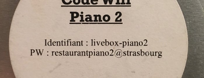 Piano 2 is one of Resto strasb.