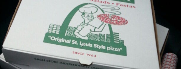 Imo's Pizza is one of things with Aaron.