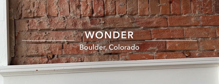 Wonder is one of Boulder.