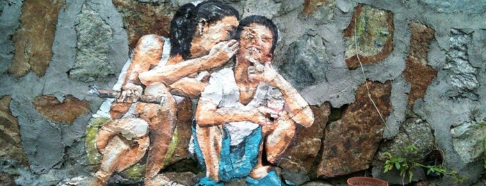Mural - Sibling's Secret 姊弟私语壁画 is one of Complete Penang Street Art.