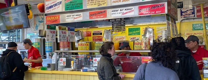 Gray's Papaya is one of To Do/Eat NYC.