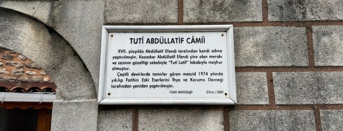 Tuti Abdullatif Camii is one of 1-Fatih to Do List | Spirituel Merkezler.