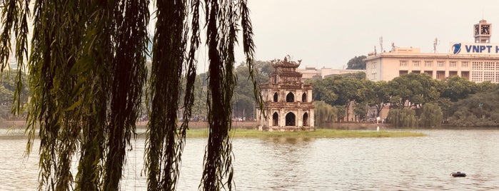 Hoan Kiem Lake is one of Vietnam - Saigon and Hanoi.