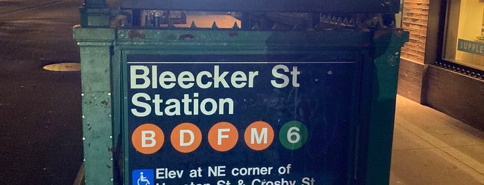 MTA Subway - Bleecker St (6) is one of NYC Manhattan Downtown (Below 14).
