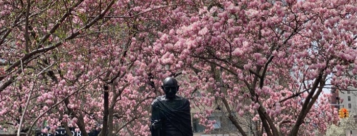 Statue of Mohandas K Gandhi is one of NYC.