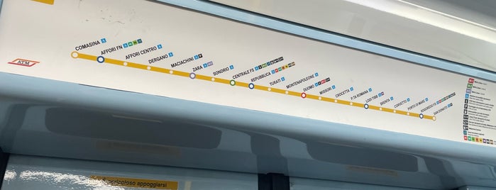 Metro Missori (M3) is one of Milano.